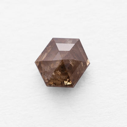 0.97 Ct Hexagon Brilliant Cut Salt and Pepper Diamond
