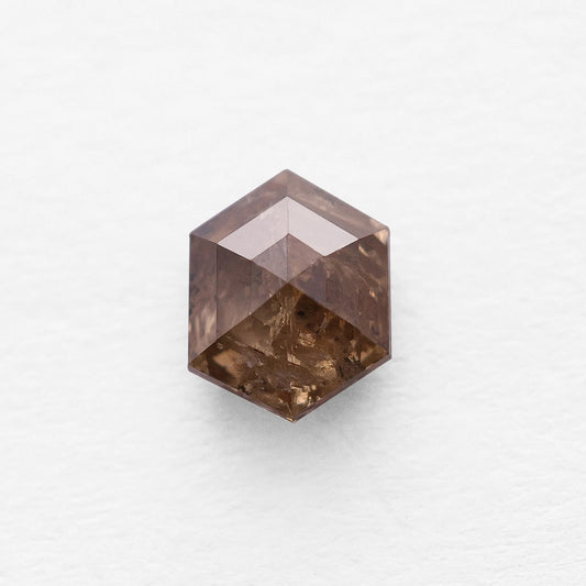 0.97 Ct Hexagon Brilliant Cut Salt and Pepper Diamond