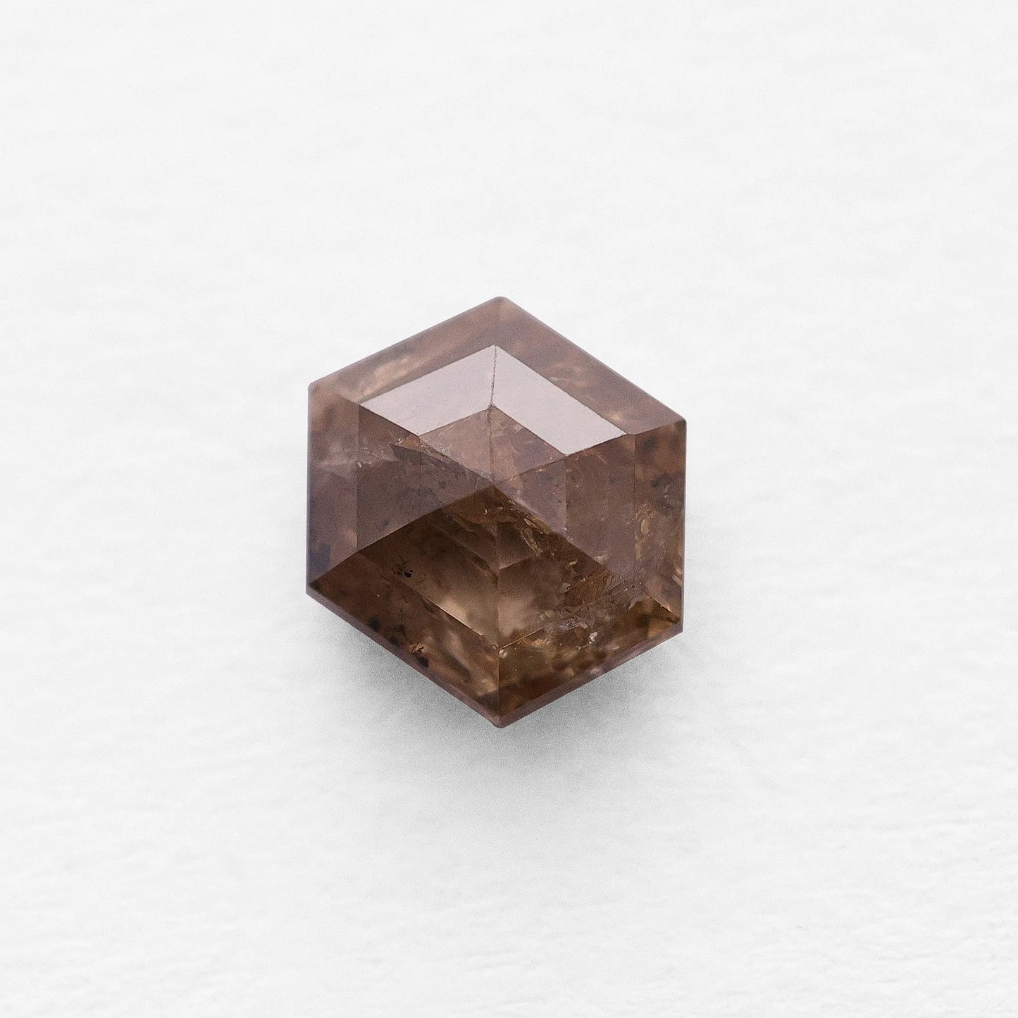 0.97 Ct Hexagon Brilliant Cut Salt and Pepper Diamond