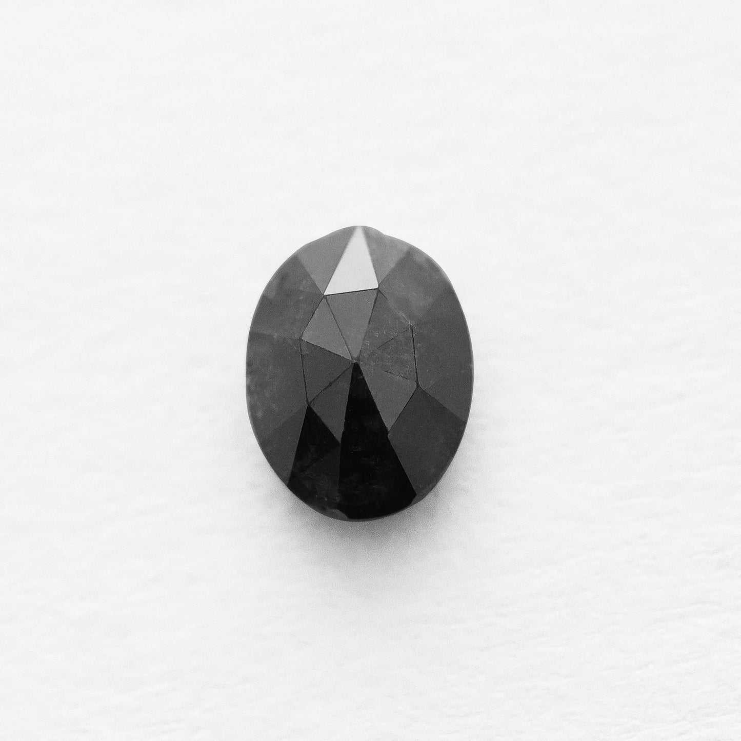 0.73 Ct Oval Rose Cut Salt and Pepper Diamond