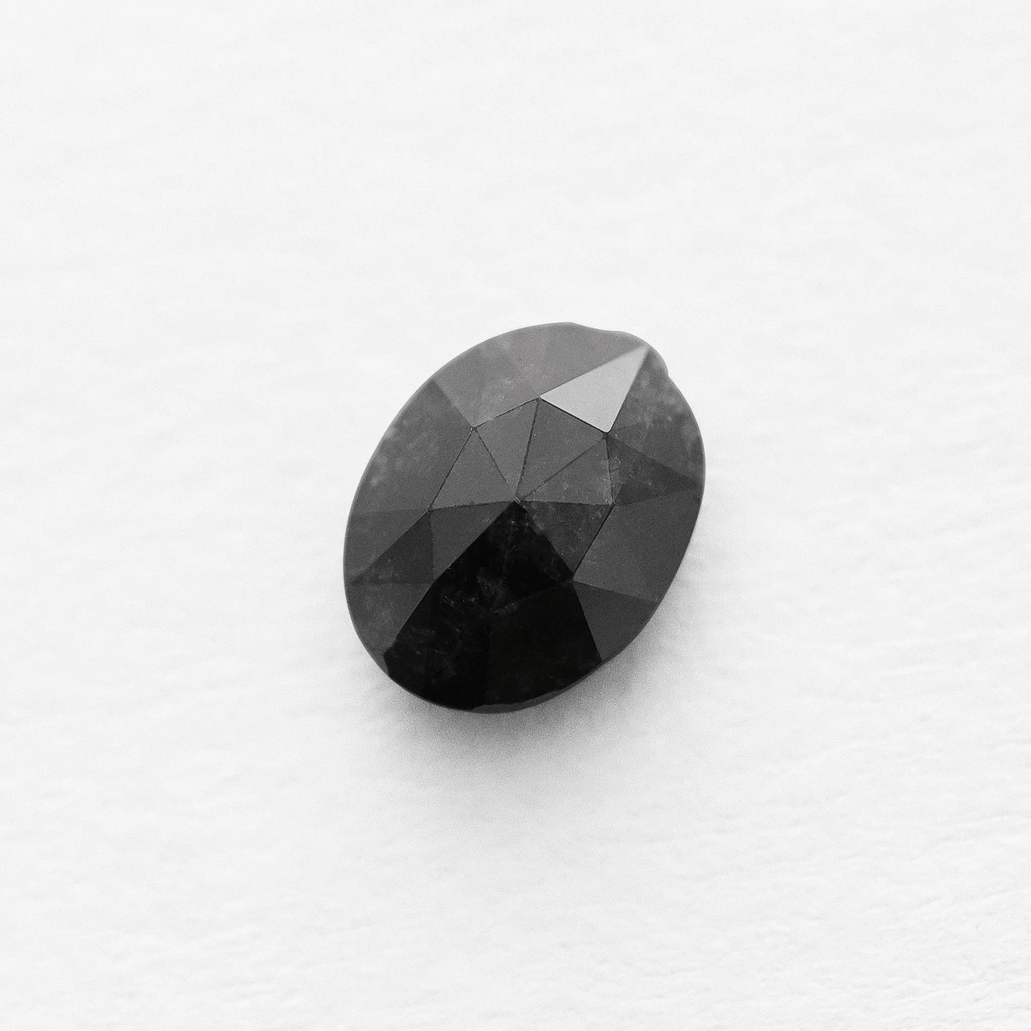 0.73 Ct Oval Rose Cut Salt and Pepper Diamond