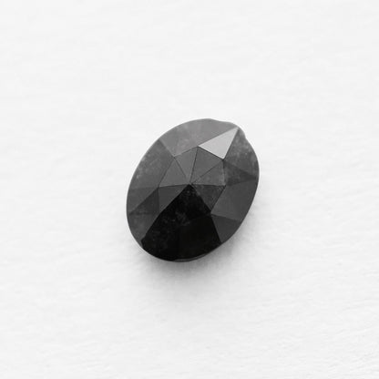 0.73 Ct Oval Rose Cut Salt and Pepper Diamond