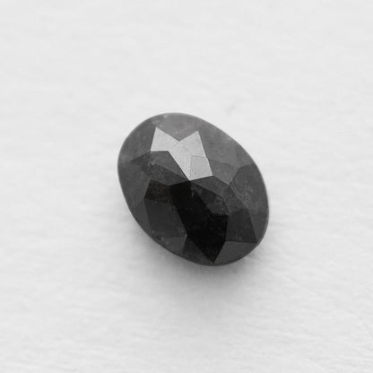 0.88 Ct Oval Brilliant Cut Salt and Pepper Diamond