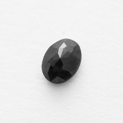 0.88 Ct Oval Brilliant Cut Salt and Pepper Diamond