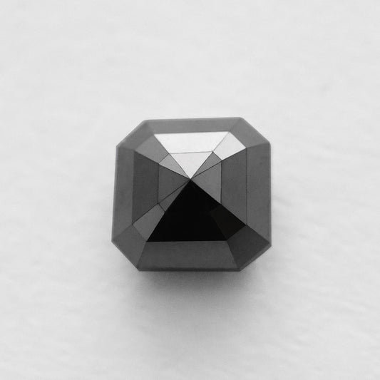 1.86 Ct Asscher Brilliant Cut Salt and Pepper Diamond
