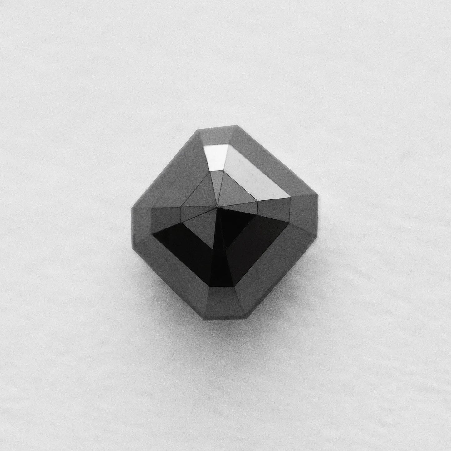 1.86 Ct Asscher Brilliant Cut Salt and Pepper Diamond