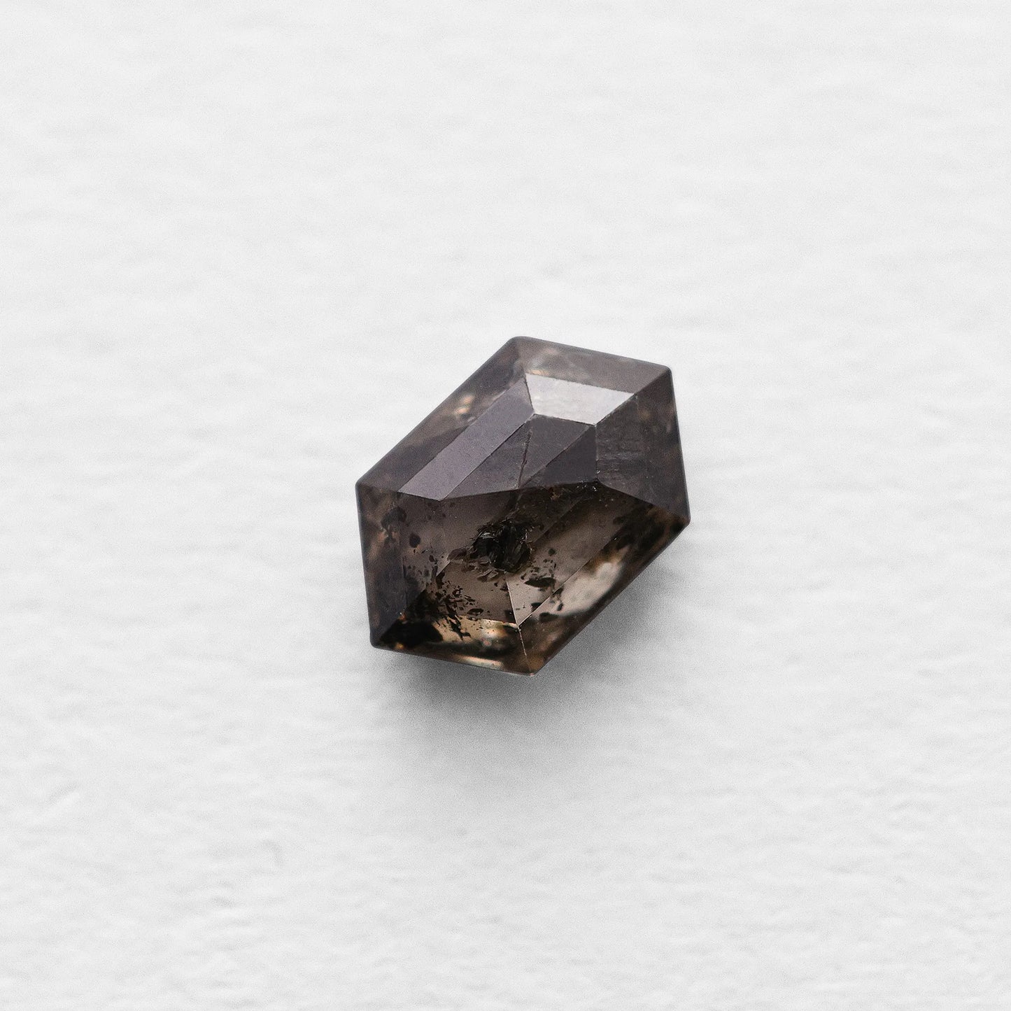 0.80 Ct Hexagon Brilliant Cut Salt and Pepper Diamond
