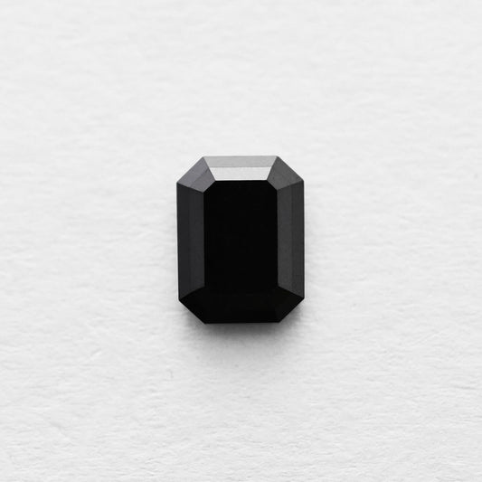 1.38 Ct Emerald Brilliant Cut Salt and Pepper Diamond