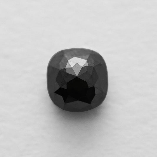 1.55 Ct Cushion Brilliant Cut Salt and Pepper Diamond