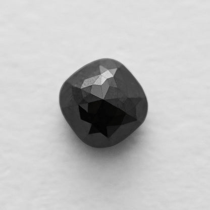 1.55 Ct Cushion Brilliant Cut Salt and Pepper Diamond