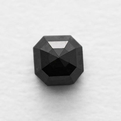 0.49 Ct Asscher Rose Cut Salt and Pepper Diamond