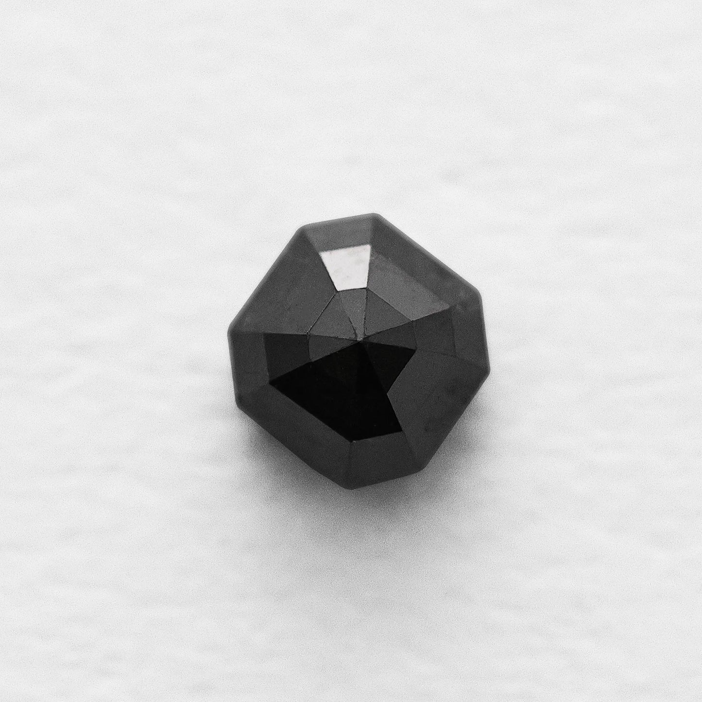 0.49 Ct Asscher Rose Cut Salt and Pepper Diamond
