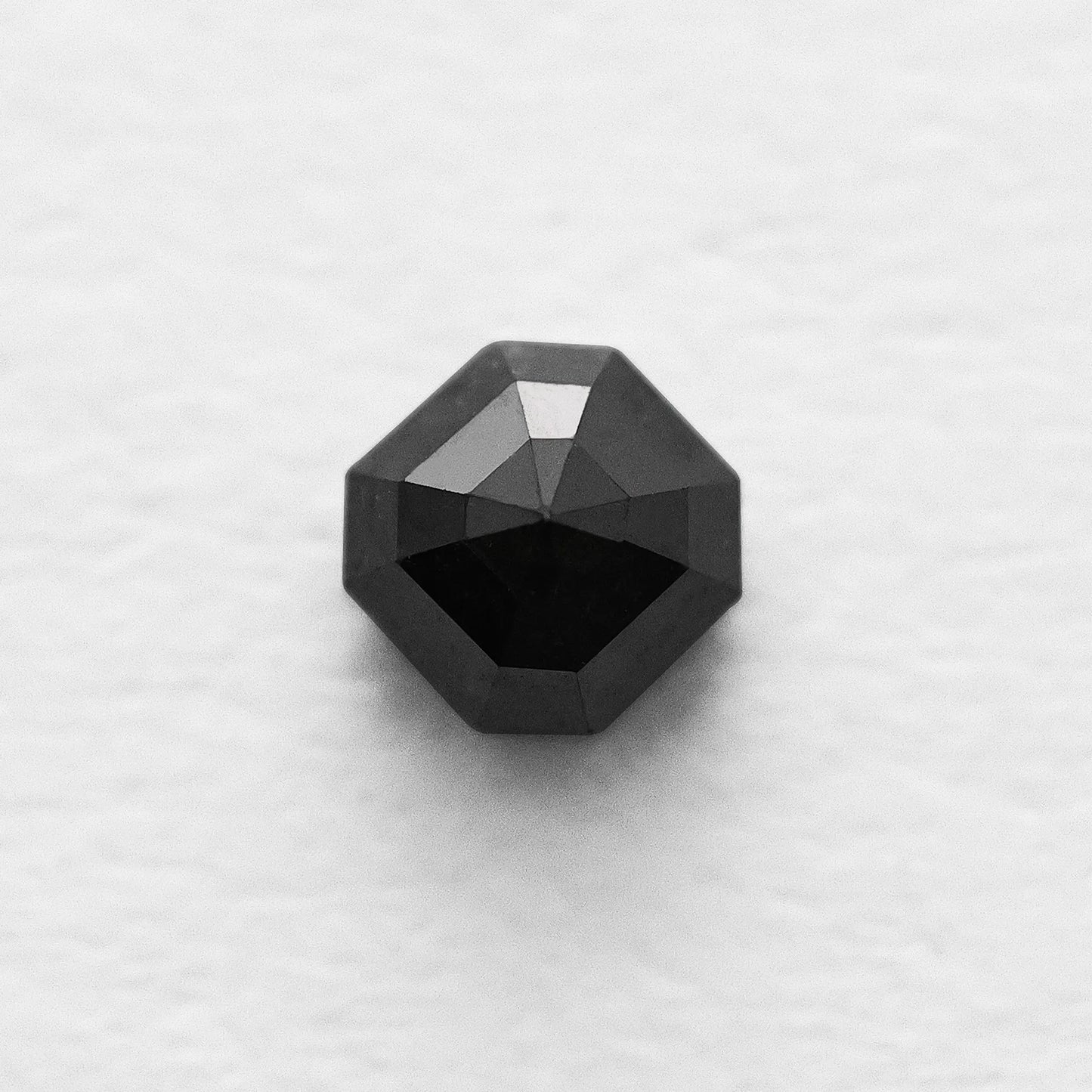0.49 Ct Asscher Rose Cut Salt and Pepper Diamond