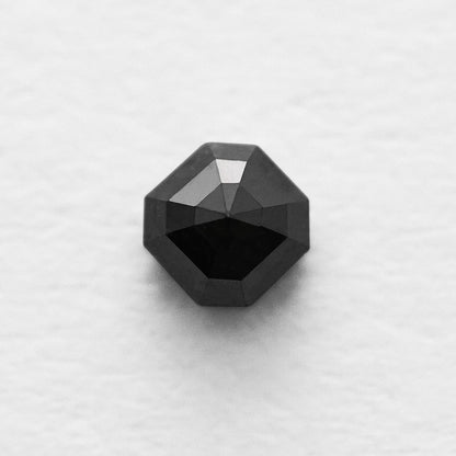 0.49 Ct Asscher Rose Cut Salt and Pepper Diamond