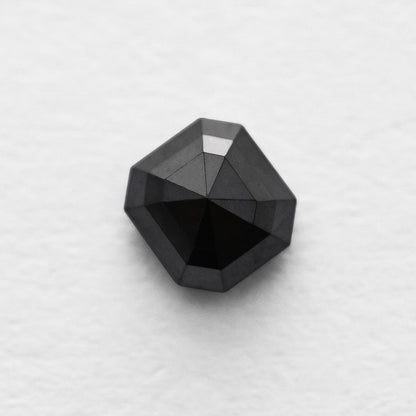 0.98 Ct Asscher Brilliant Cut Salt and Pepper Diamond