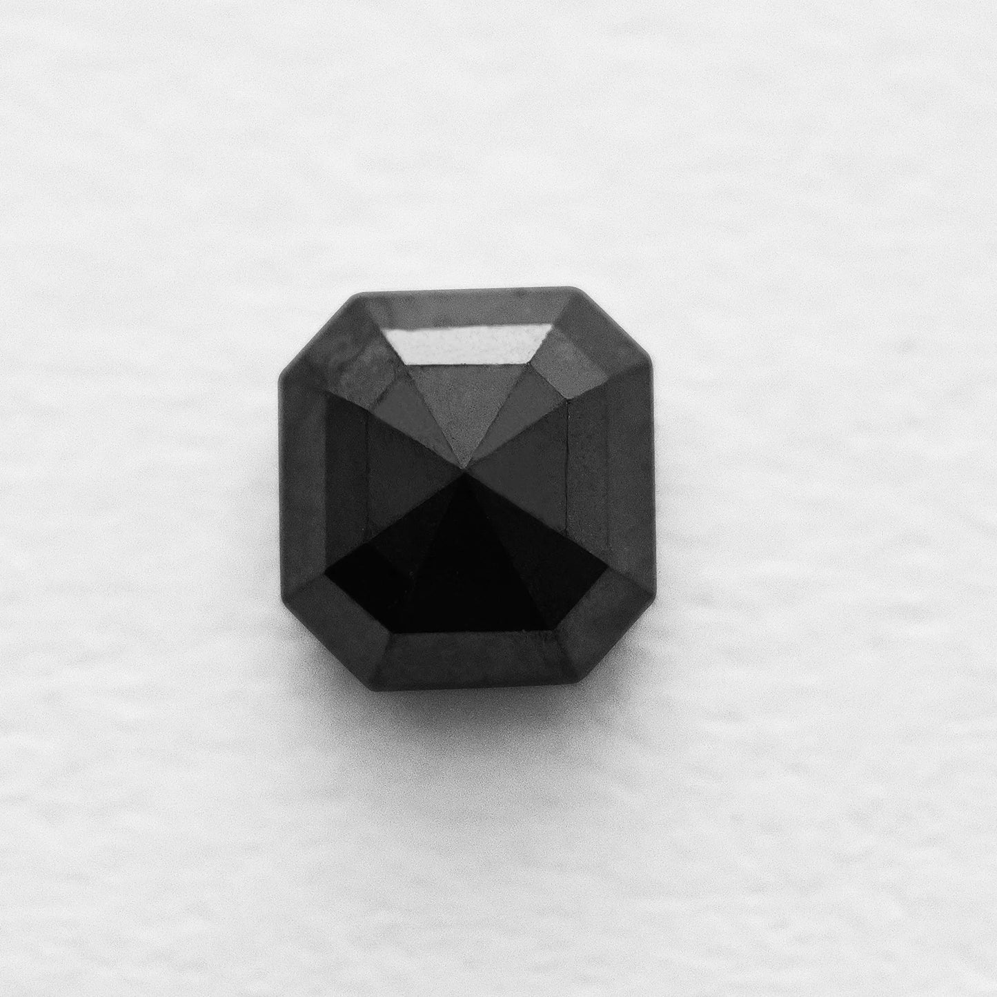 0.76 Ct Asscher Brilliant Cut Salt and Pepper Diamond