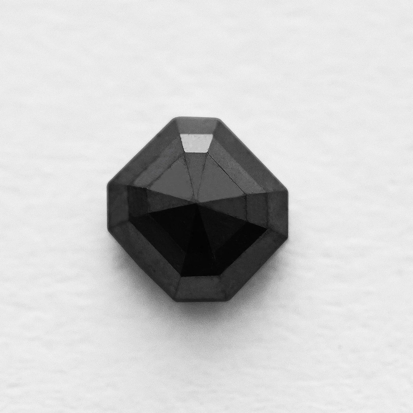 0.76 Ct Asscher Brilliant Cut Salt and Pepper Diamond