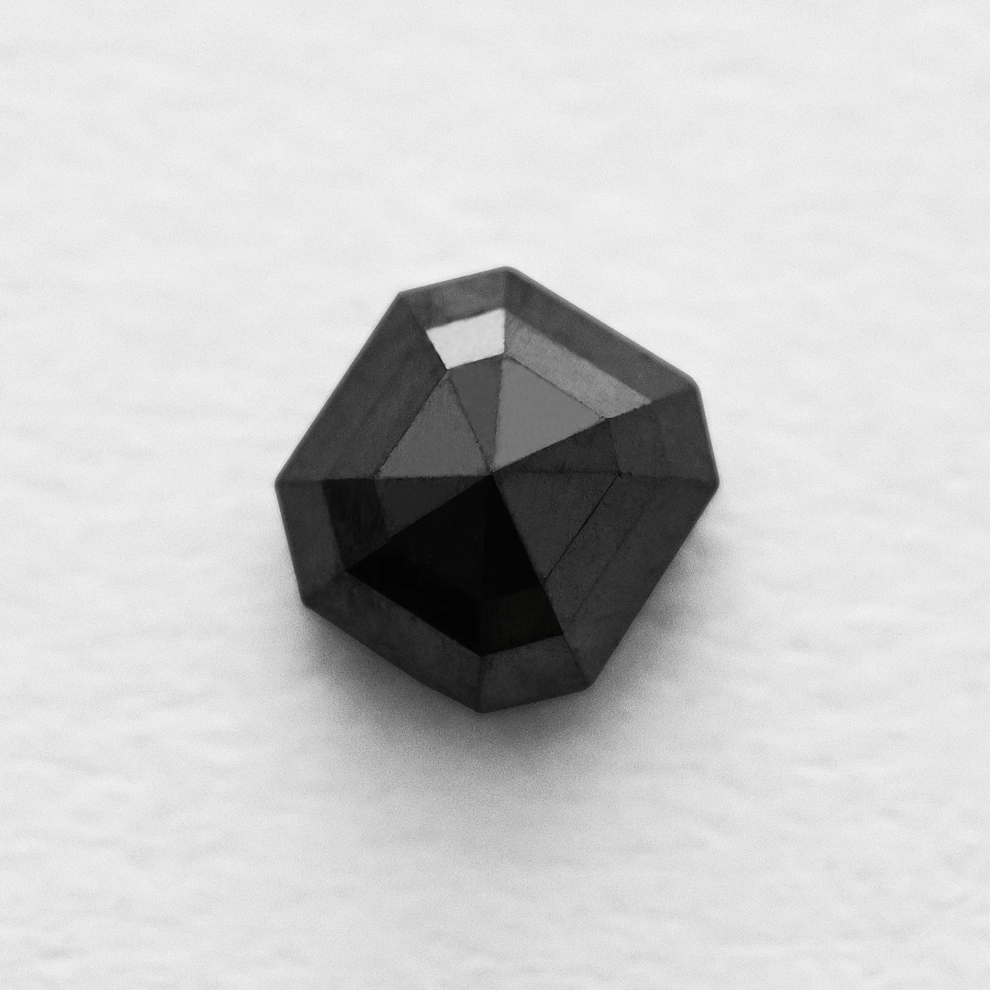 0.76 Ct Asscher Brilliant Cut Salt and Pepper Diamond
