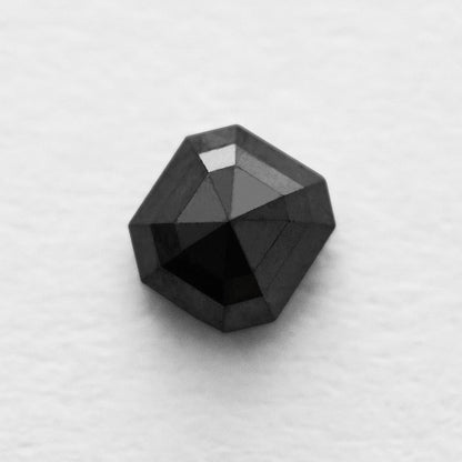 0.76 Ct Asscher Brilliant Cut Salt and Pepper Diamond