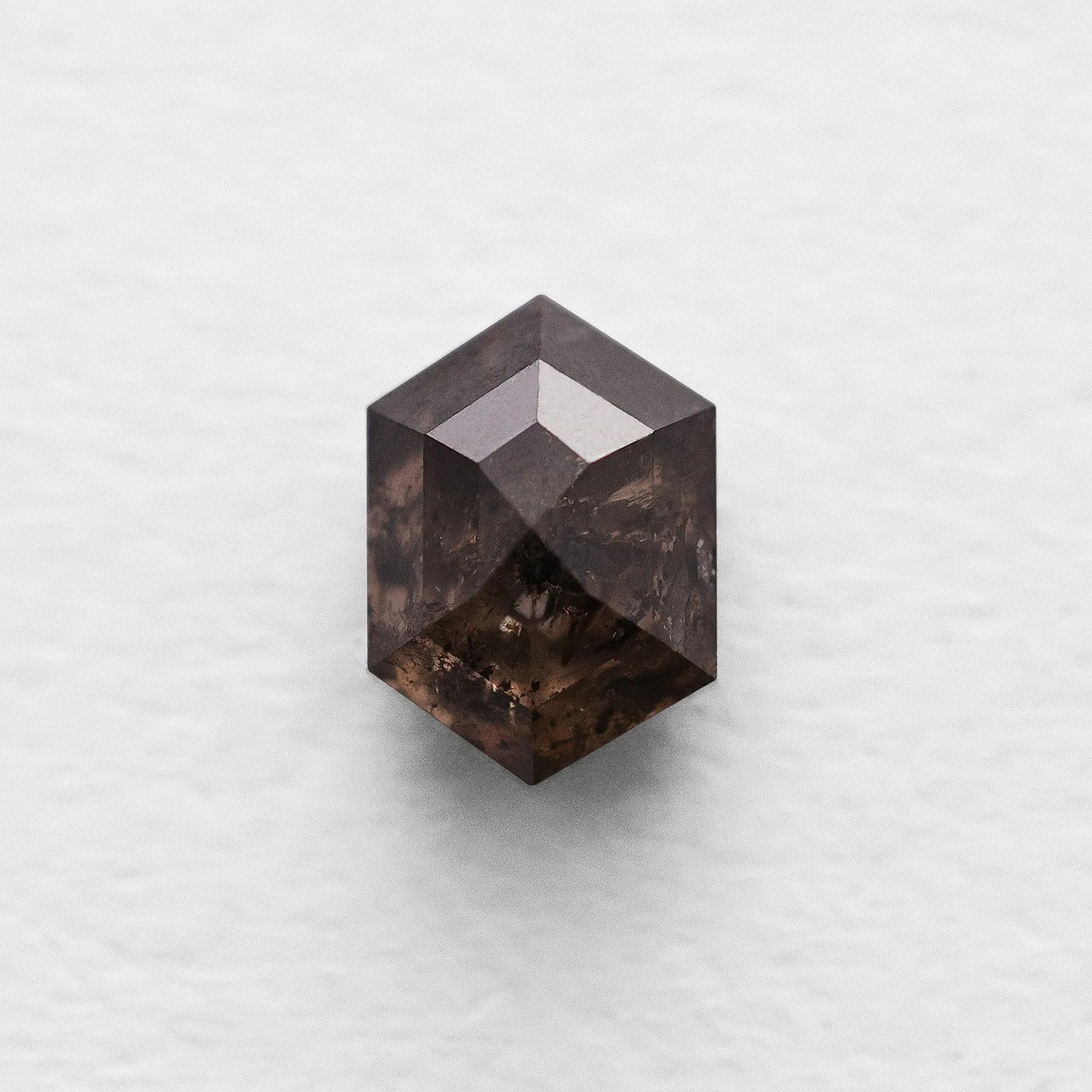 1.26 Ct Hexagon Brilliant Cut Salt and Pepper Diamond