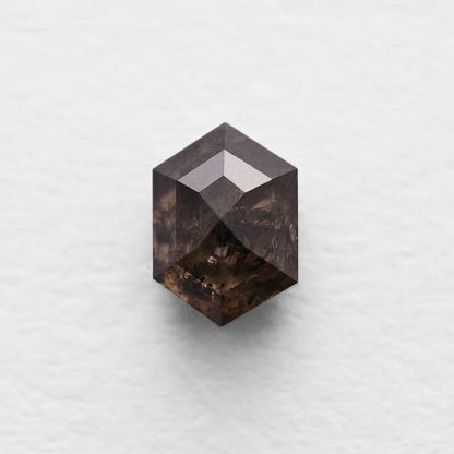 1.26 Ct Hexagon Brilliant Cut Salt and Pepper Diamond