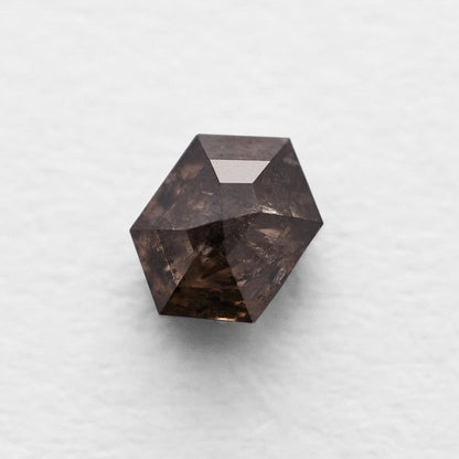 1.26 Ct Hexagon Brilliant Cut Salt and Pepper Diamond