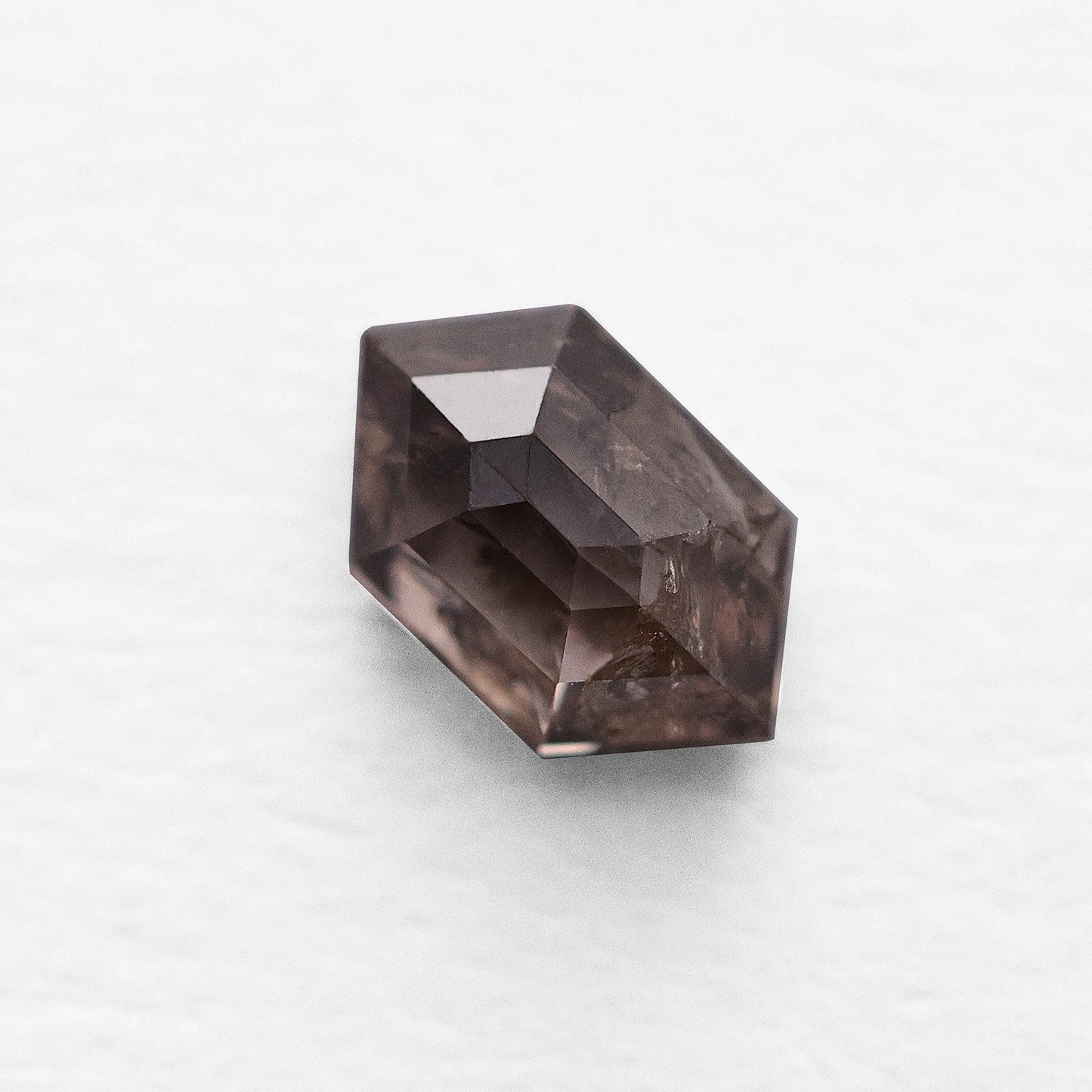 0.85 Ct Hexagon Brilliant Cut Salt and Pepper Diamond