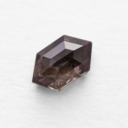 0.85 Ct Hexagon Brilliant Cut Salt and Pepper Diamond