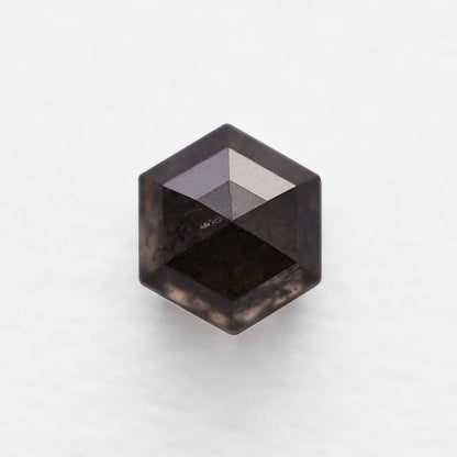 0.93 Ct Hexagon Brilliant Cut Salt and Pepper Diamond
