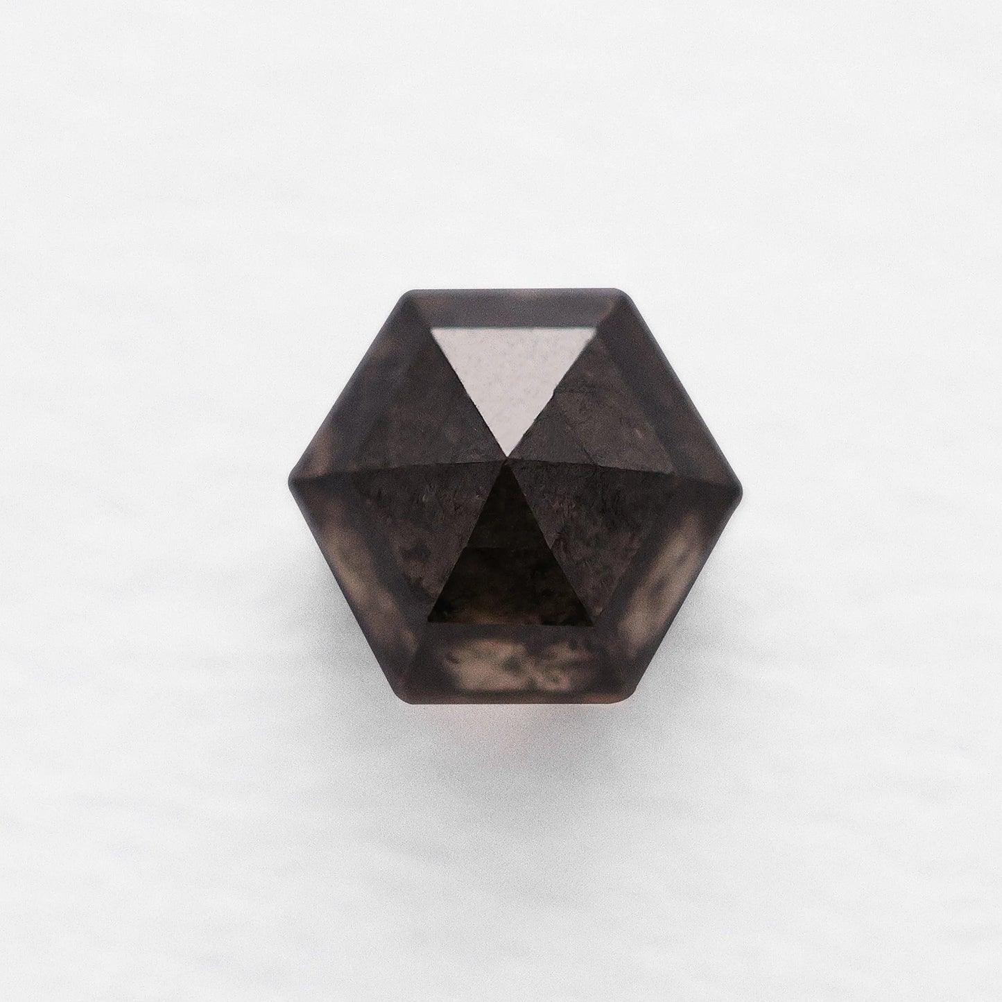 0.93 Ct Hexagon Brilliant Cut Salt and Pepper Diamond