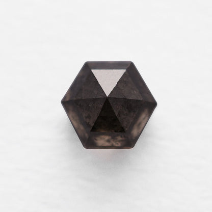 0.93 Ct Hexagon Brilliant Cut Salt and Pepper Diamond