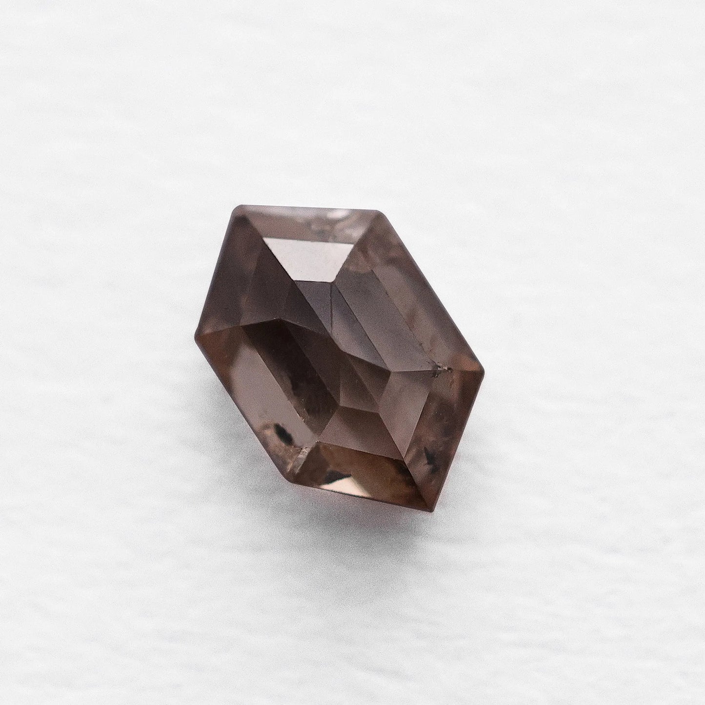0.76 Ct Hexagon Brilliant Cut Salt and Pepper Diamond