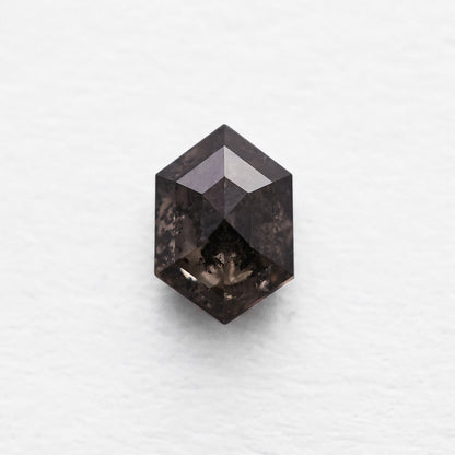 0.91 Ct Hexagon Brilliant Cut Salt and Pepper Diamond