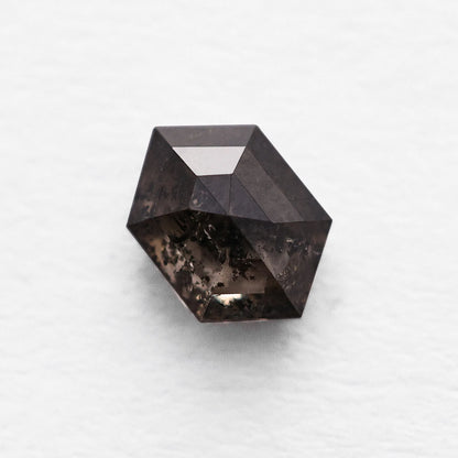 0.91 Ct Hexagon Brilliant Cut Salt and Pepper Diamond