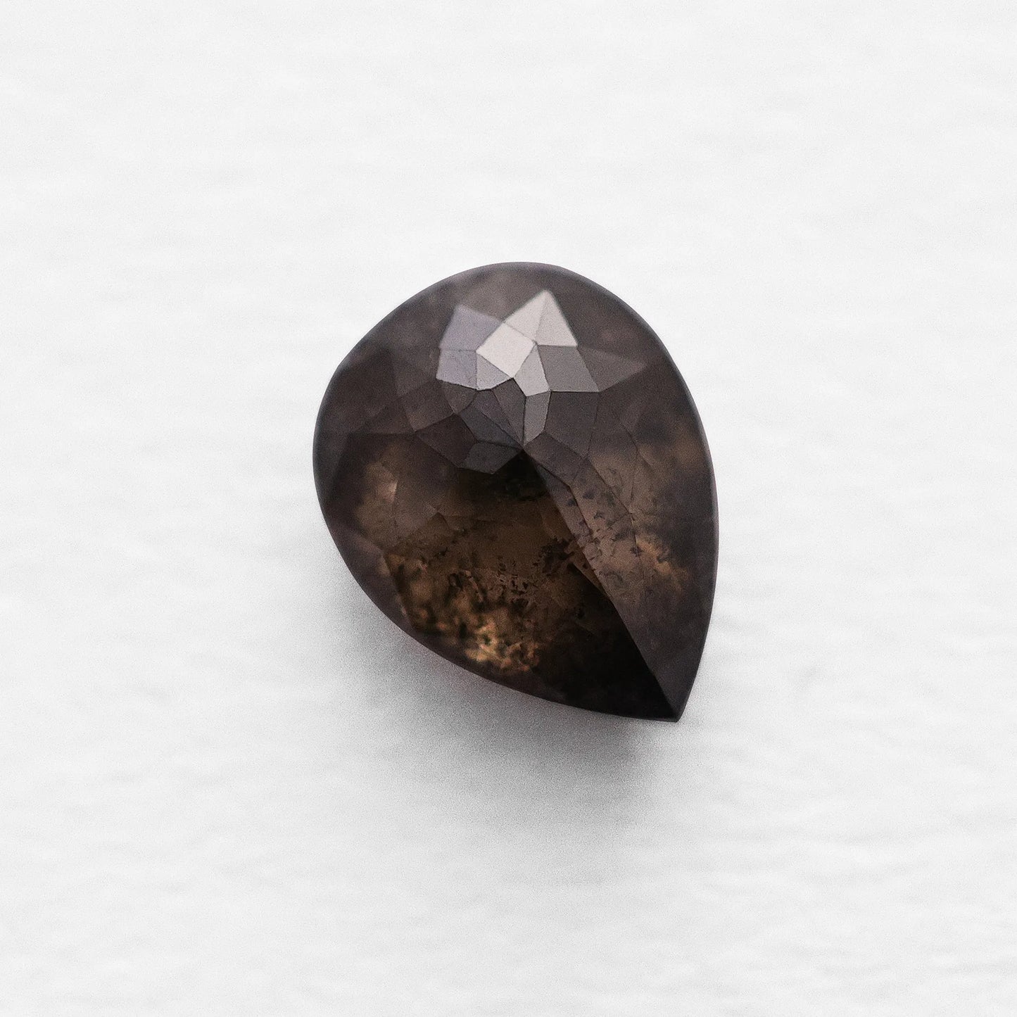 0.98 Ct Pear Brilliant Cut Salt and Pepper Diamond