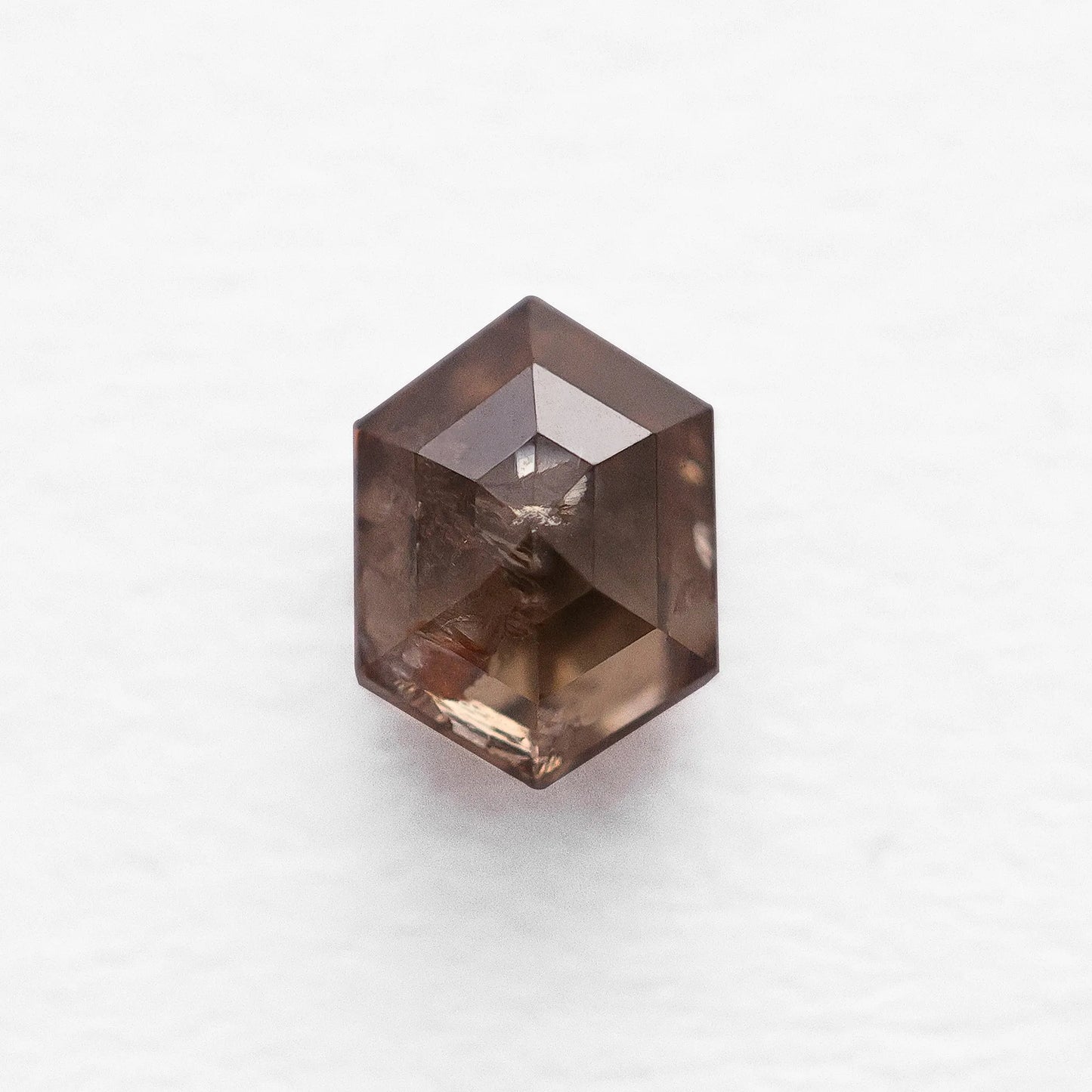 0.86 Ct Hexagon Brilliant Cut Salt and Pepper Diamond