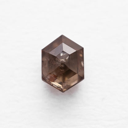 0.86 Ct Hexagon Brilliant Cut Salt and Pepper Diamond