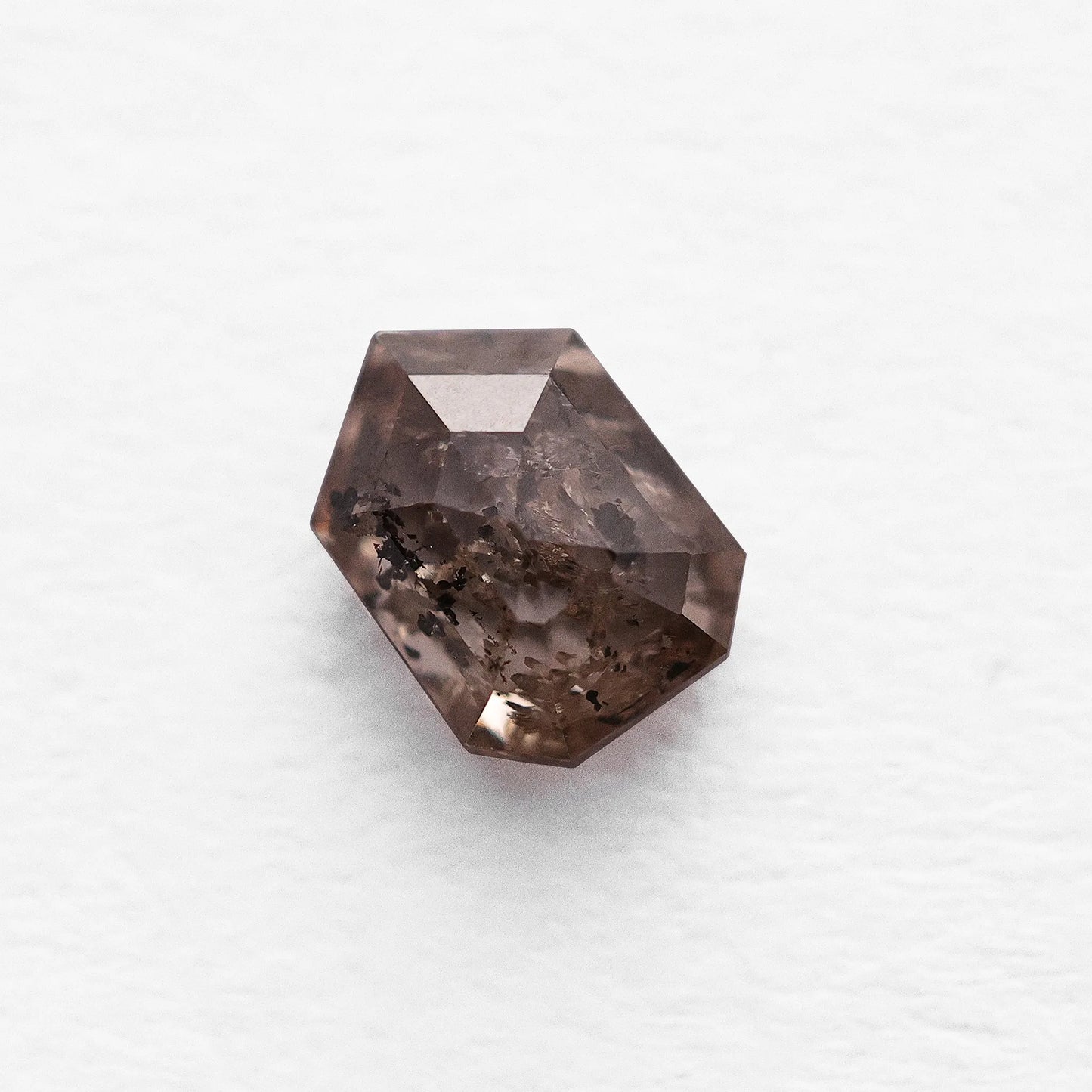 0.86 Ct Hexagon Brilliant Cut Salt and Pepper Diamond