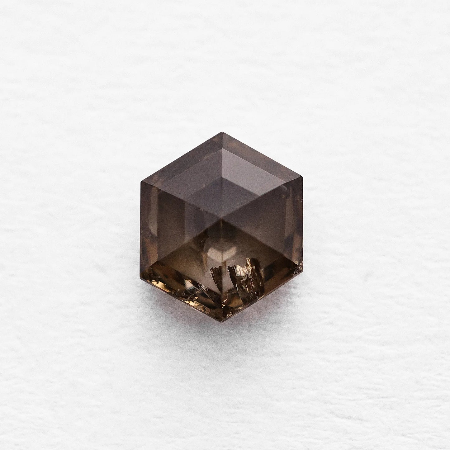 0.95 Ct Hexagon Brilliant Cut Salt and Pepper Diamond