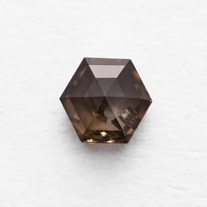 0.95 Ct Hexagon Brilliant Cut Salt and Pepper Diamond