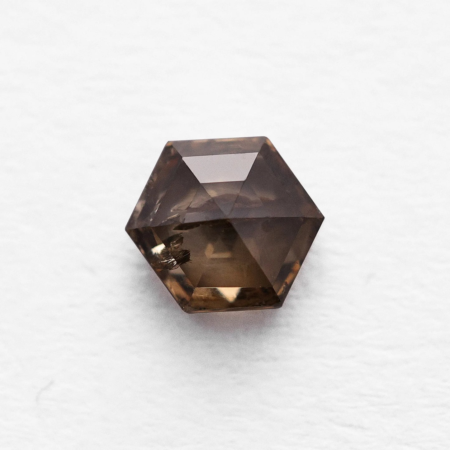 0.95 Ct Hexagon Brilliant Cut Salt and Pepper Diamond