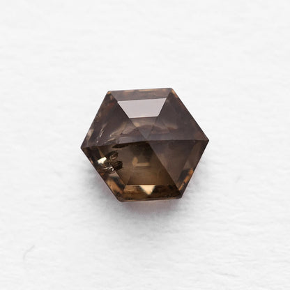 0.95 Ct Hexagon Brilliant Cut Salt and Pepper Diamond