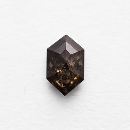 1.28 Ct Hexagon Brilliant Cut Salt and Pepper Diamond