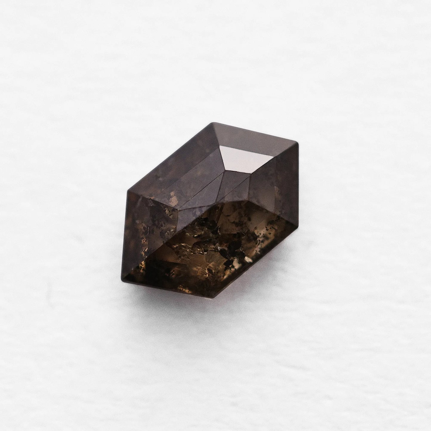 1.28 Ct Hexagon Brilliant Cut Salt and Pepper Diamond