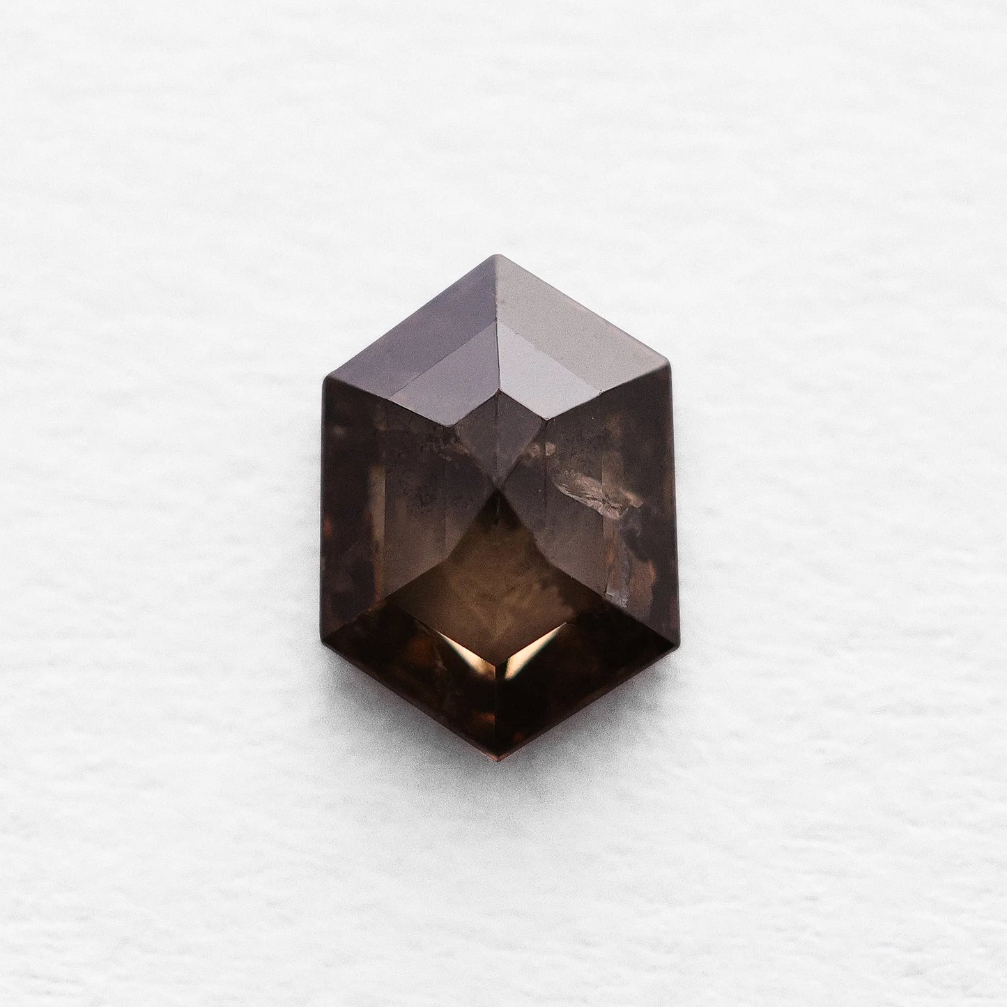 0.72 Ct Hexagon Brilliant Cut Salt and Pepper Diamond