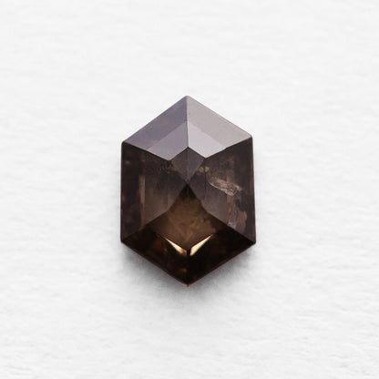 0.72 Ct Hexagon Brilliant Cut Salt and Pepper Diamond