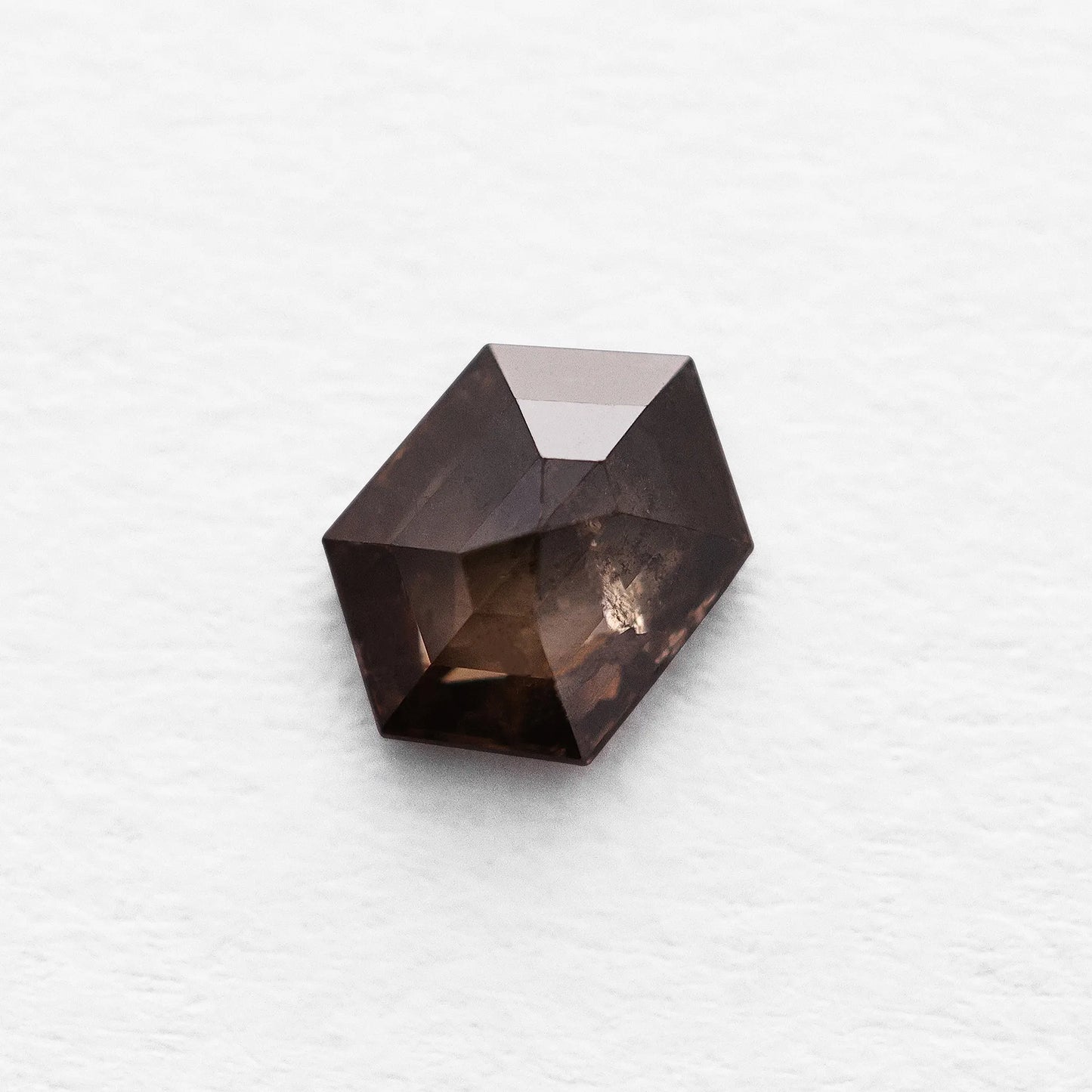 0.72 Ct Hexagon Brilliant Cut Salt and Pepper Diamond