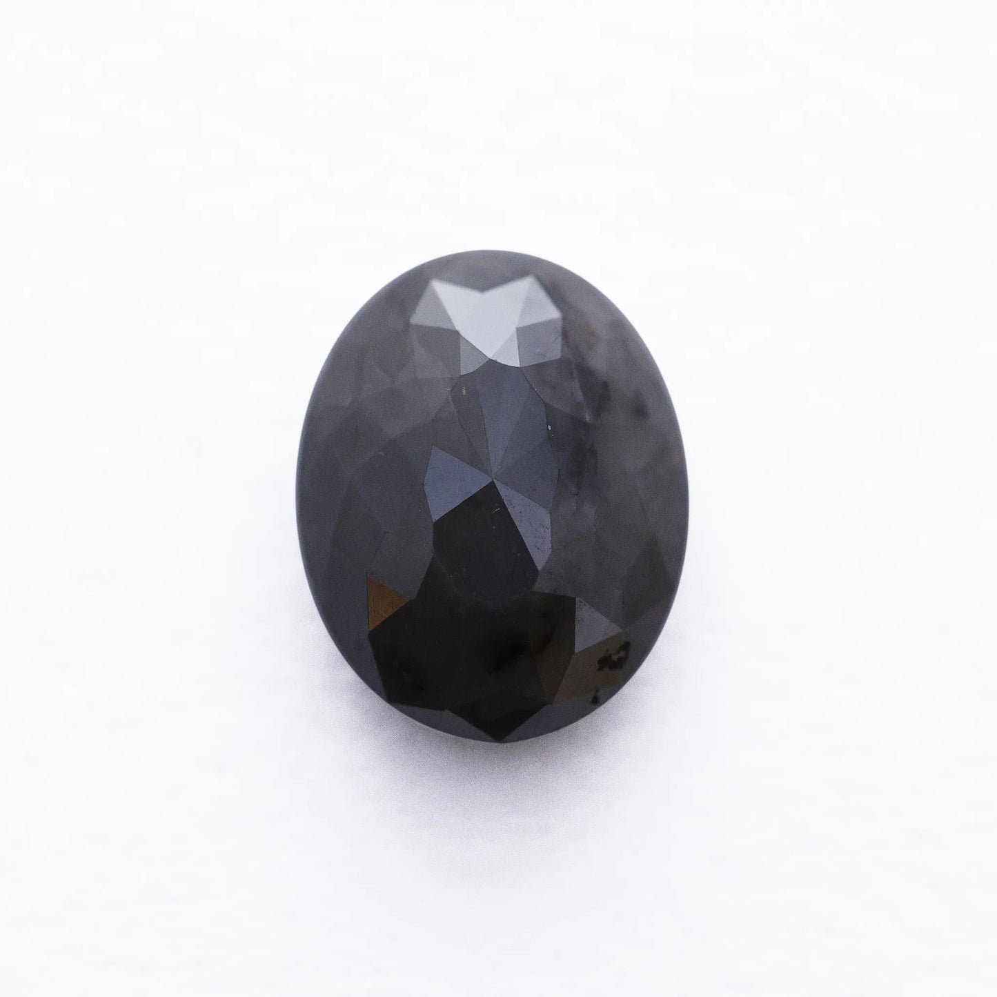 4.73 Ct Oval Brilliant Cut Salt and Pepper Diamond
