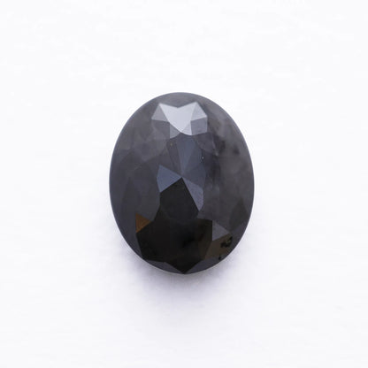 4.73 Ct Oval Brilliant Cut Salt and Pepper Diamond