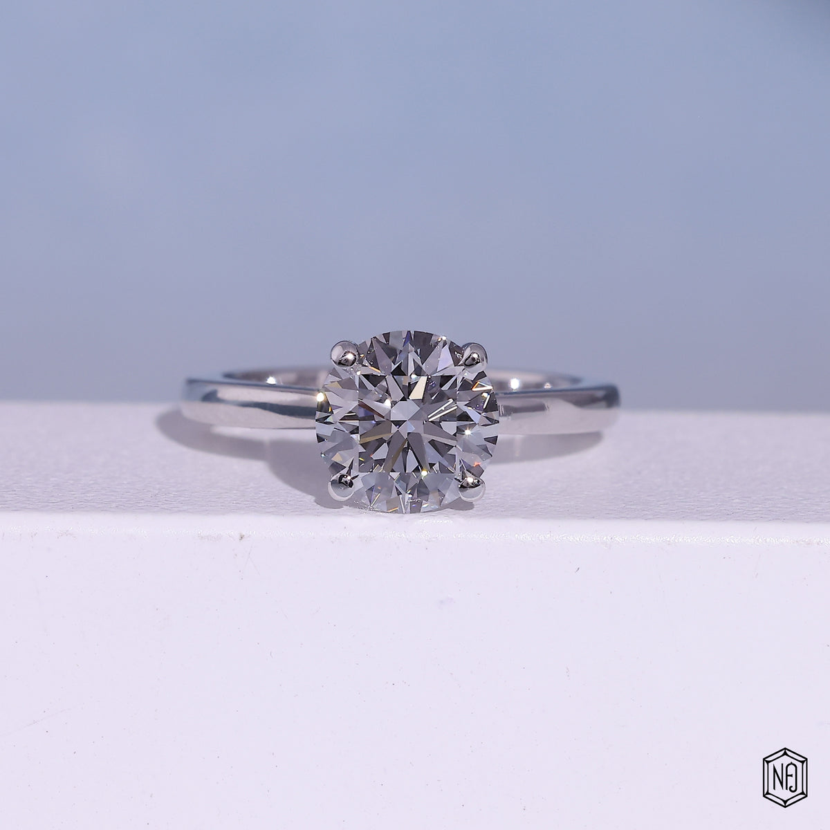 Round Diamond Engagement Ring with Classic Solitaire Setting